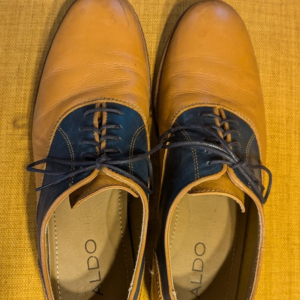 ✨ 4/$15 Aldo Blue and Tan Brogues